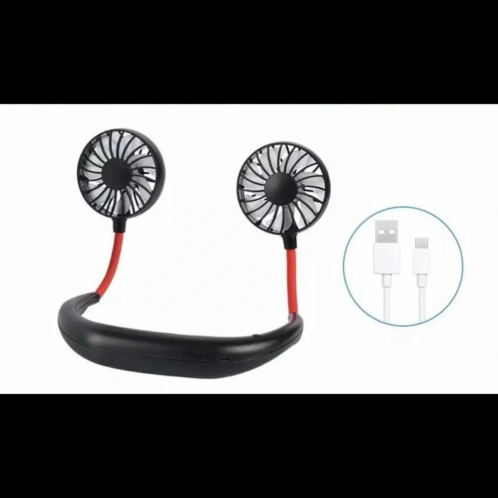 Rechargeable USB Neckband Cooling Fan